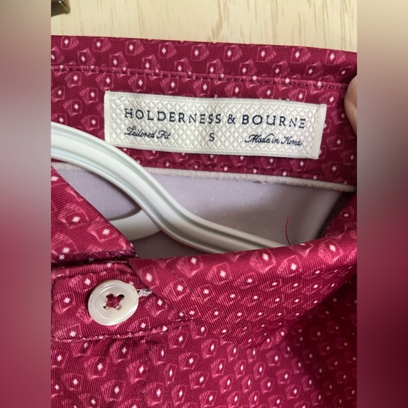 HOLDERNESS & BOURNE Burgundy Polo Allover Card Print Seminole Golf Embroidery S - Picture 4 of 8
